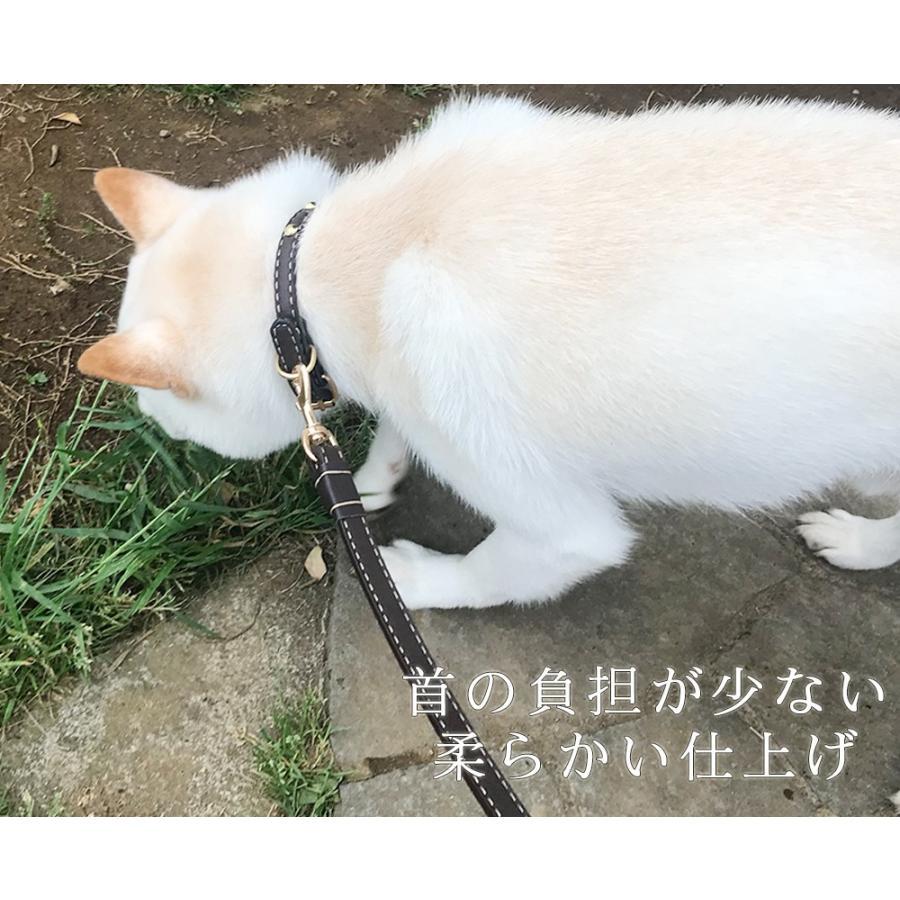 ブラック◎本革首輪リードセット レザー 牛革 おしゃれ シンプル 素ぼく 小型犬 中型犬 ドッグ ペット オシャレ シンプル ブラウン_画像6