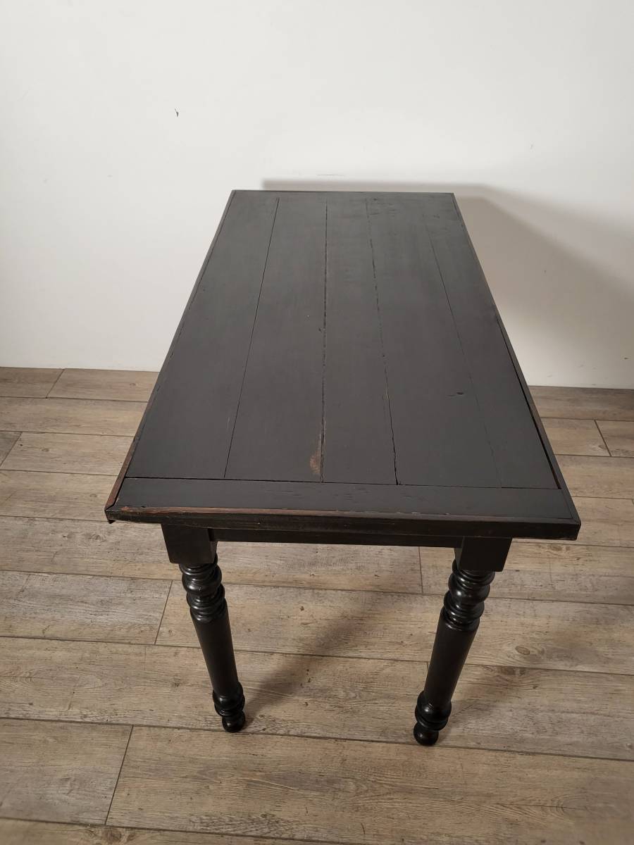  France antique wooden. blas Lee table black . table 