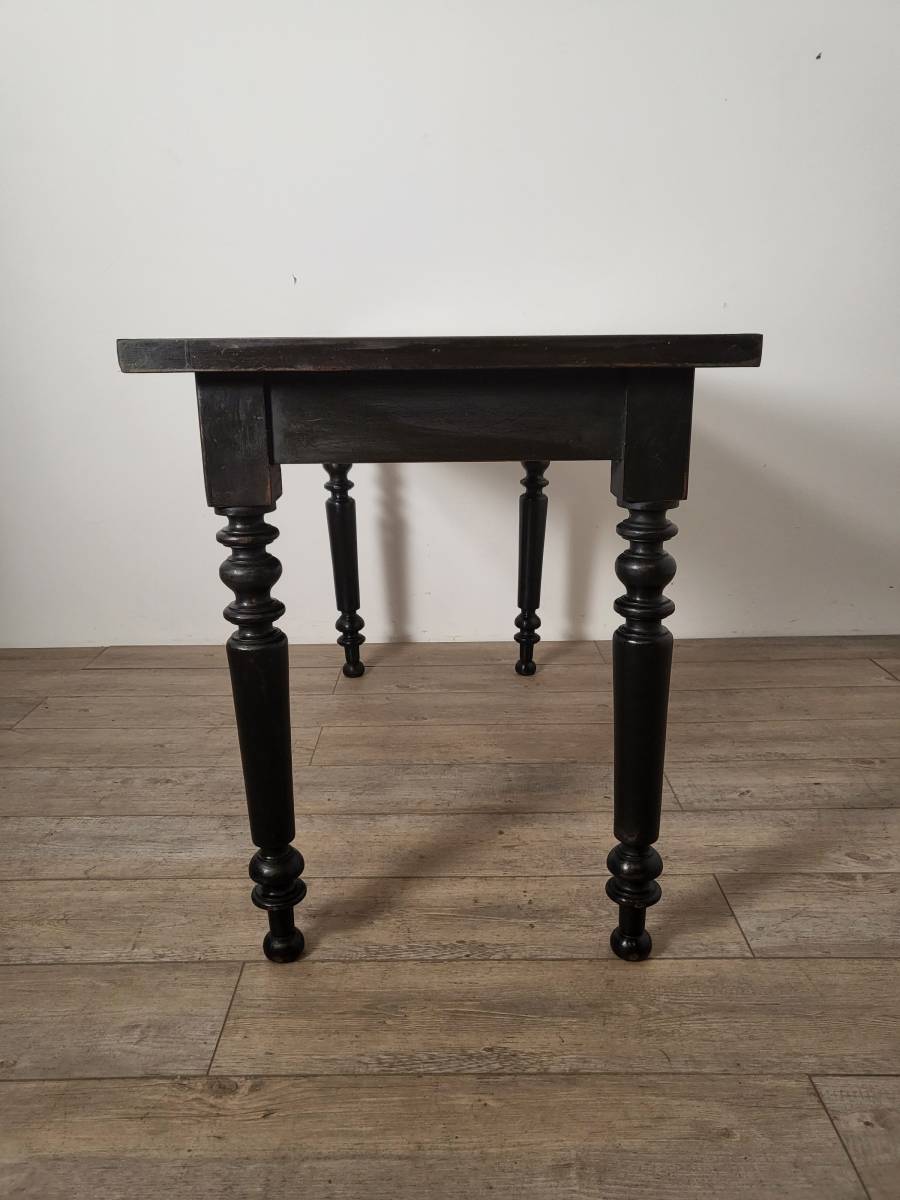  France antique wooden. blas Lee table black . table 