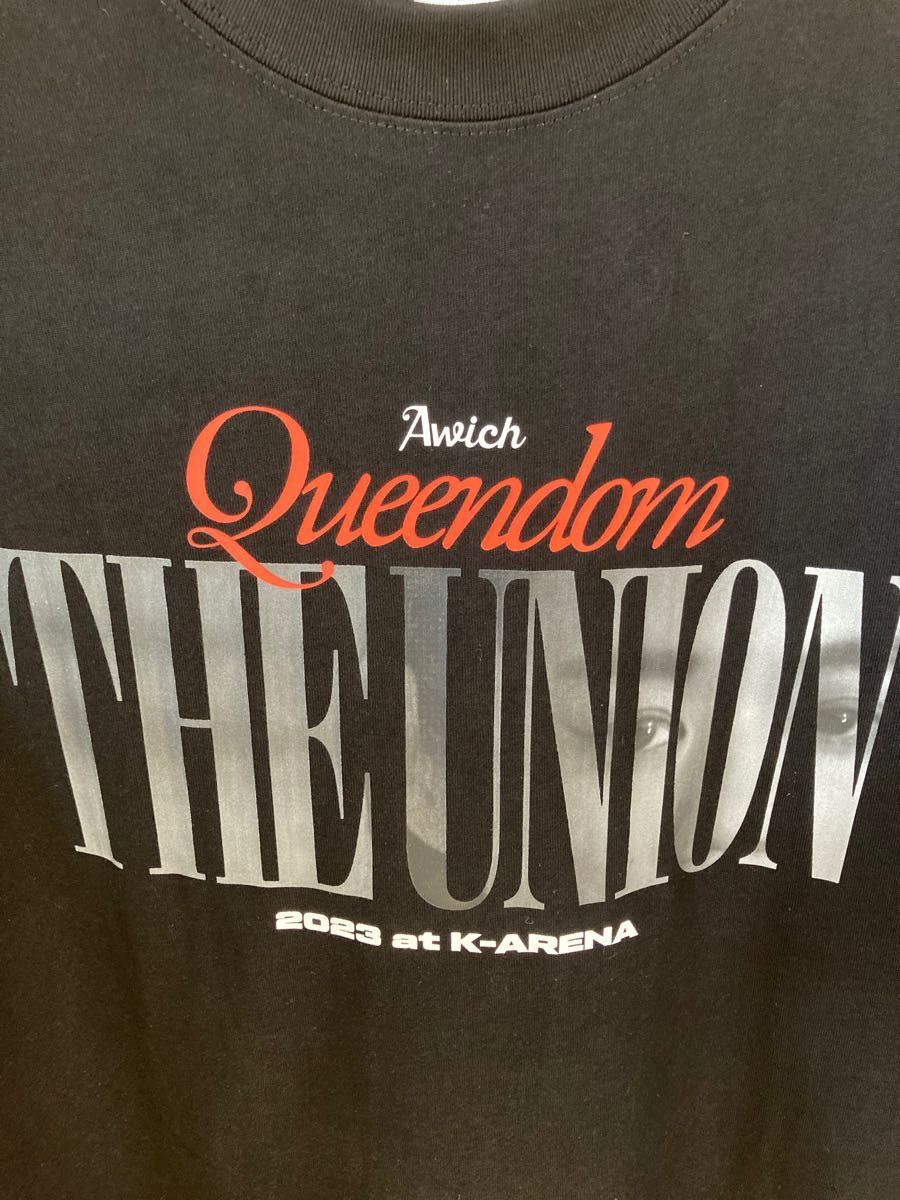 非売品　Awich Tシャツ　XL Queendom The Union K-ARENA エイウィッチ 半袖　ステッカー付き