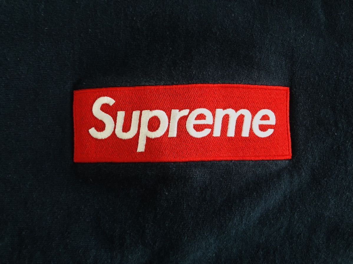 SUPREME Box Logo Crewneck Navy M ワングラム シュプリーム ボックス