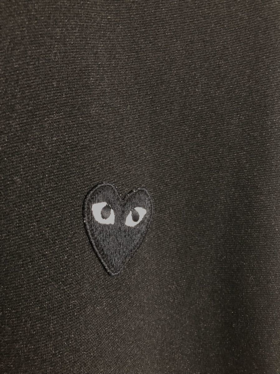 プレイコムデギャルソン ハートパーカー　comme des garcons play ジップパーカー シーディージー　CDG ブラック　HOODIE ジップアップ　XL_画像5