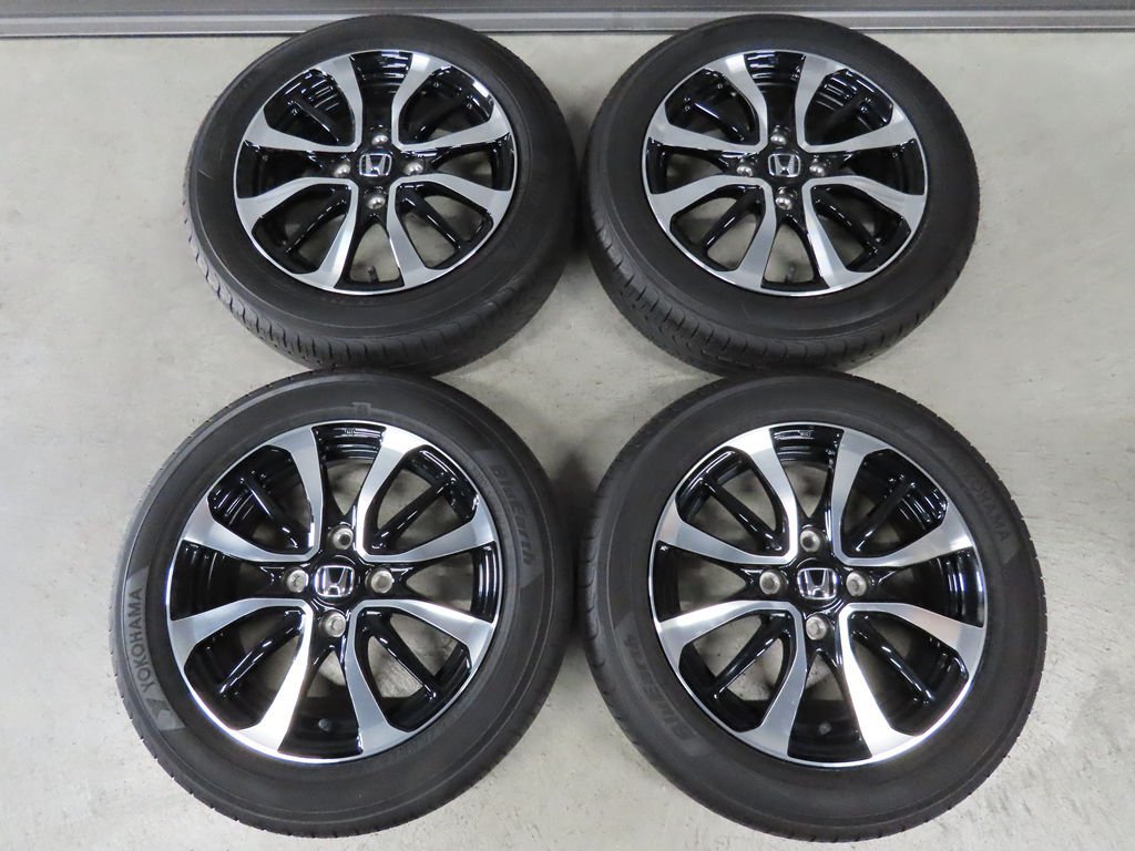 超バリ溝 ホンダ N-BOX カスタム 155/65R14 純正 JF3 JF4 ヨコハマ ブルーアース 4.5J +40 PCD100 4穴 14インチ ガリ傷無しの画像1