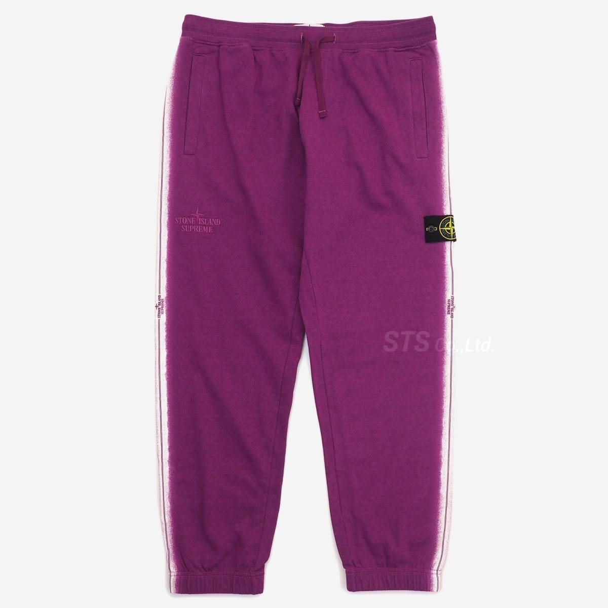 Supreme/Stone Island Stripe Sweatpant 紫XL シュプリーム/ストーンアイランド ストライプ スウェットパンツ 2022SS_画像1