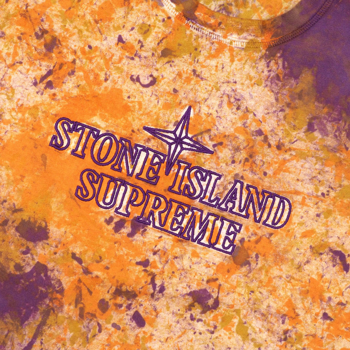 Supreme/Stone Island Embroidered Logo S/S Top オレンジM シュプリーム/ストーンアイランド エンブロイダードロゴショートスリーブトップ_画像3