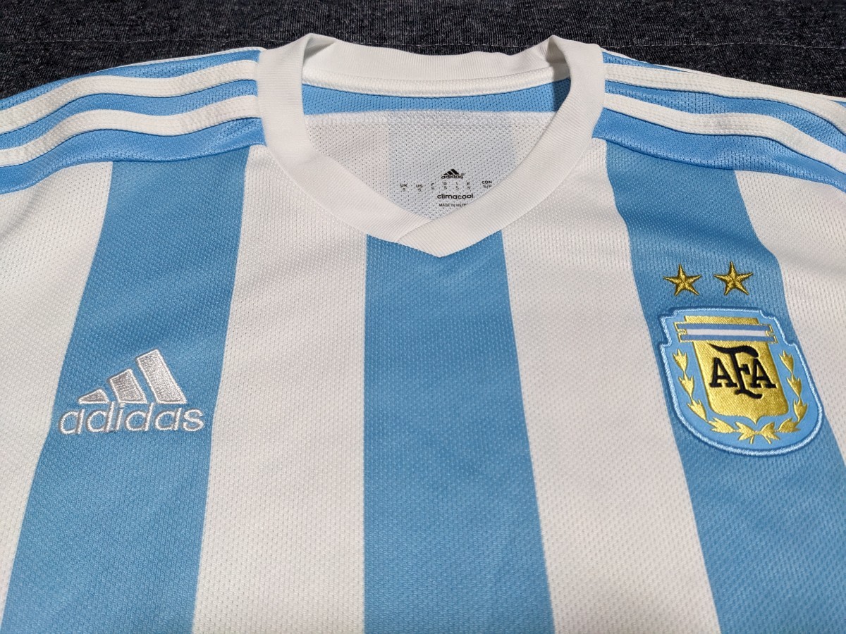 美品 アディダス adidas アルゼンチン代表 ユニホーム M クライマクール メッシ ワールドカップ_画像3