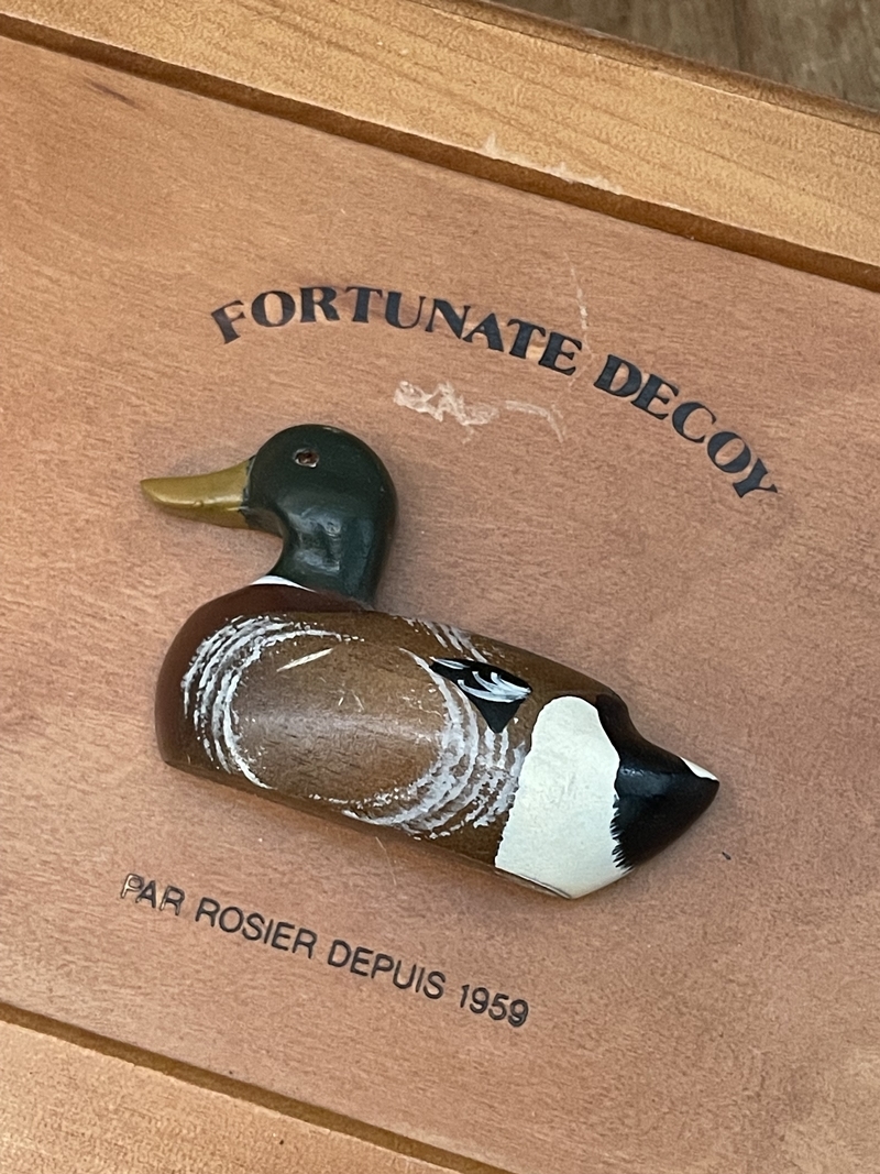 ● コレクター必見 木製 FORTUNATE DECOY カモ 鴨 小物入れ ミラー付き アクセサリーケース ジュエリーボックス インテリア Kt110_画像2