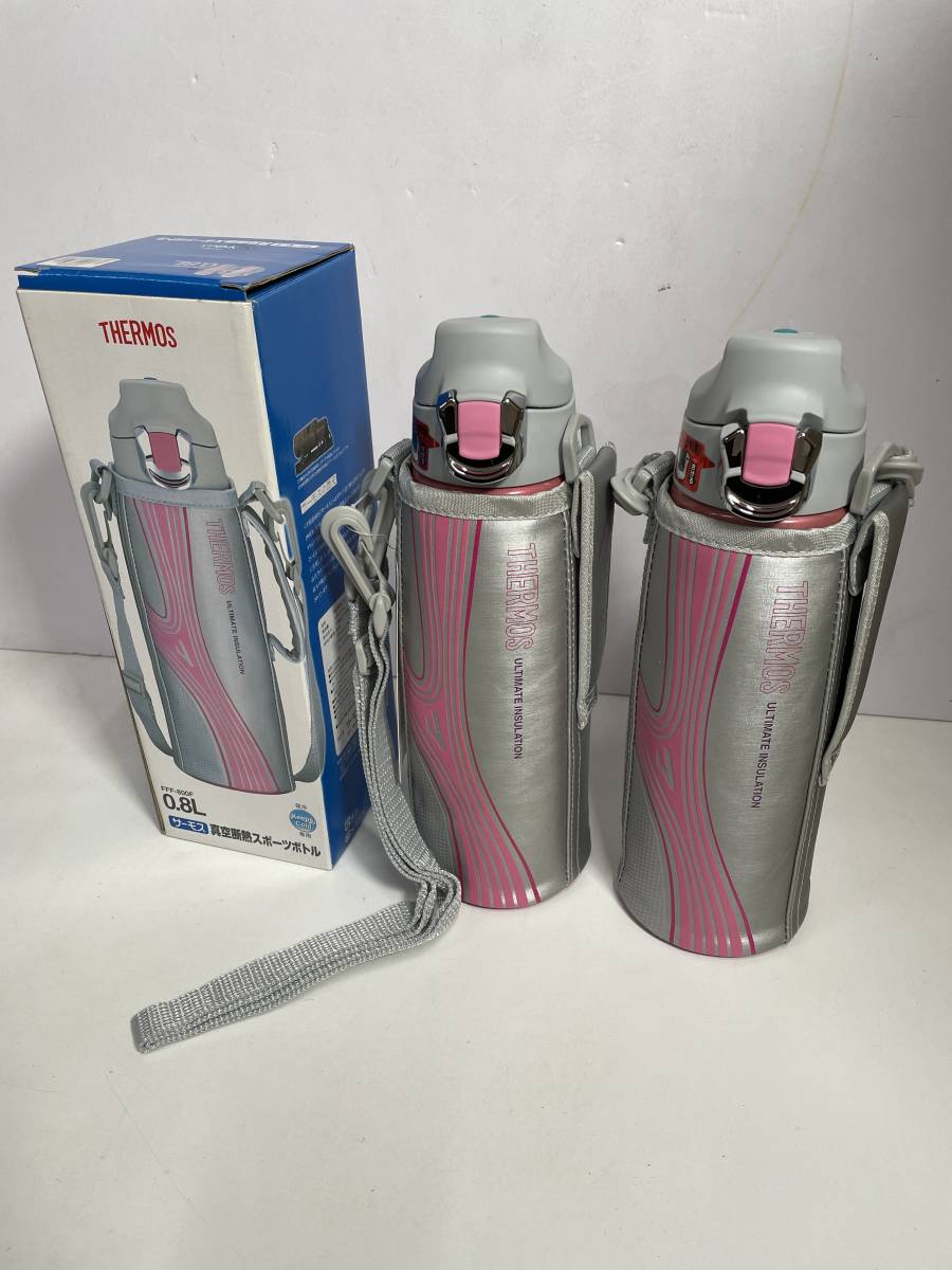 ★未使用品 THERMOS サーモス 真空断熱 スポーツボトル 保冷専用 2点セット 0.8 水筒 水分補給 S1104●7_画像1