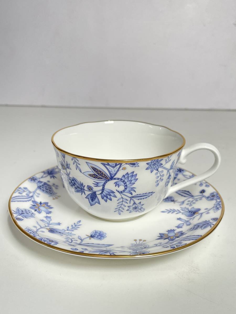 ★コレクター必見 未使用品 Noritake ノリタケ ブルーソレンティー カップ＆ソーサー 5客 洋食器 茶器 コレクション 元箱 Th1116●2_画像3