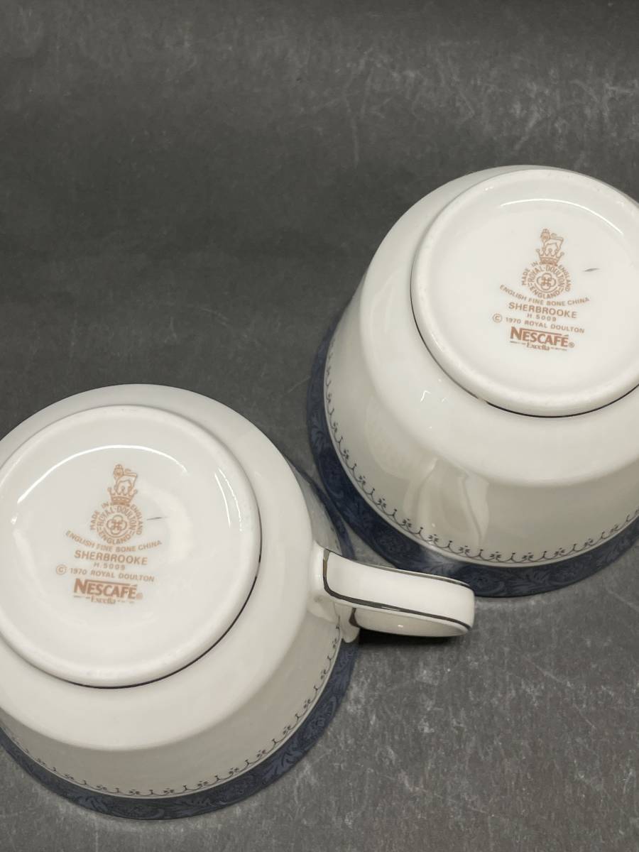 ★コレクター必見 Royal Dalton SHERBROOKE ロイヤルドルトン カップ＆ソーサー 2客 ノベルティ 洋食器 茶器 コレクション W1122●3_画像9