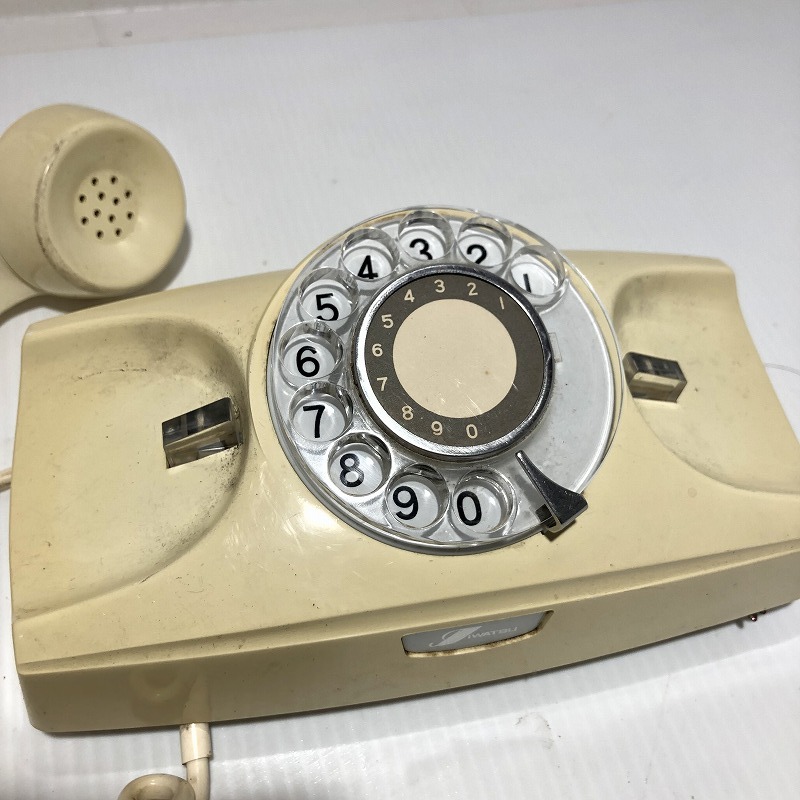  Iwatsu Electric corporation small size A1 telephone machine NTR3101 retro antique dial type Showa Retro 