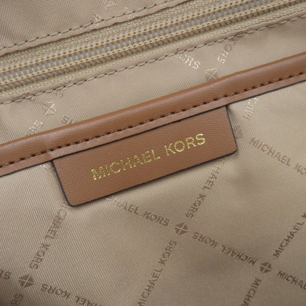 ■ 1円 ~ 正規 中古 美品 ■ MICHAEL KORS マイケルコース ■ MK シグネチャー ロゴ バックパック ■ ホワイト バニラ リュックサック_画像6