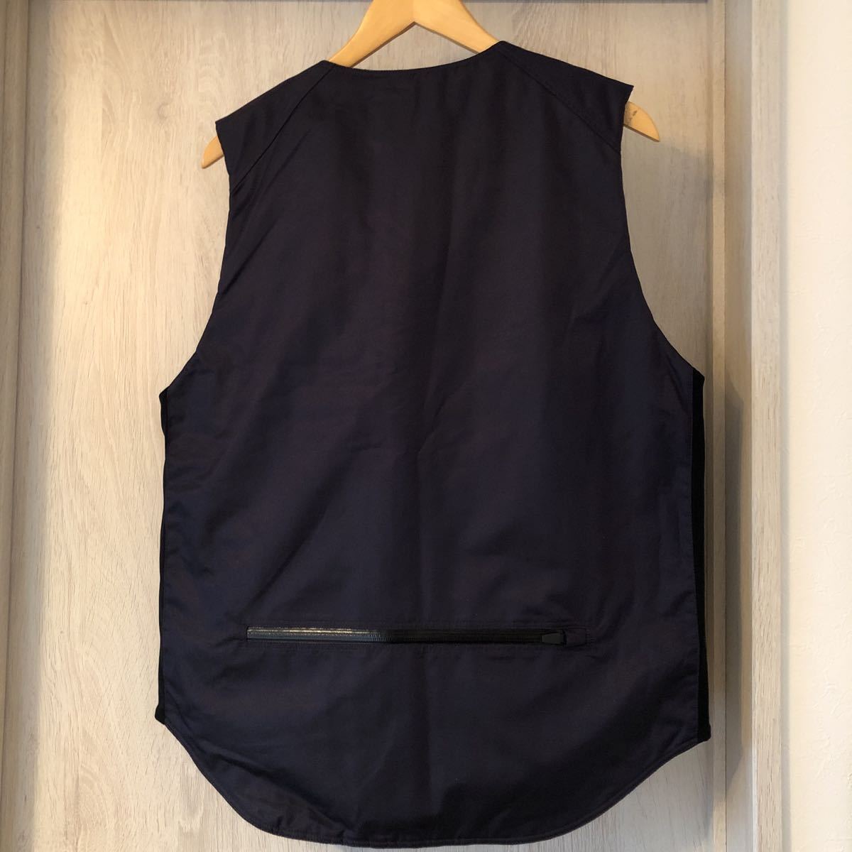 (k) narifuri ナリフリ 2 layer reversible Padded vest 高撥水 透湿 リバーシブル ノーカラー 中綿 ベスト L _画像2