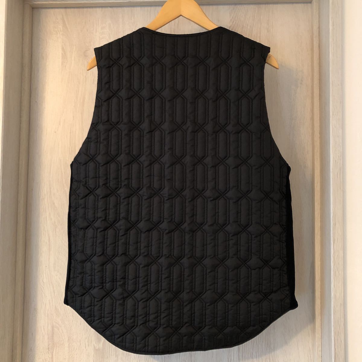 (k) narifuri ナリフリ 2 layer reversible Padded vest 高撥水 透湿 リバーシブル ノーカラー 中綿 ベスト L _画像4