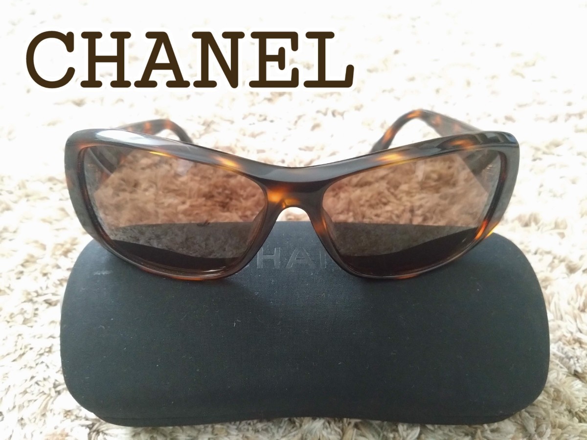 USED 美品 CHANEL シャネル サングラス ケース付き リボン ココ