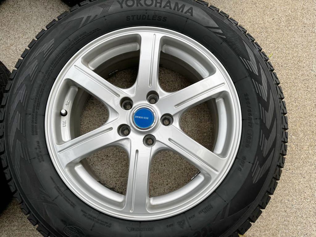 イボ有り225/65R17 ヨコハマ　ice GUARD G075 18年製 社外アルミホイール 17× 7J ＋45 114.3 5H スタッドレス 4本　ハリアー　ラブ4など_画像4