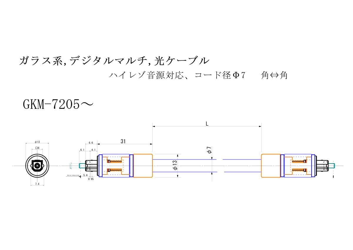 石英ガラス系,マルチ(280本)光ケーブル、径Φ7、長さ1m 他の長可 (角⇔角)、バネで接続安定（ケーブルはドイツのショット社製）GKN-75010 の画像4