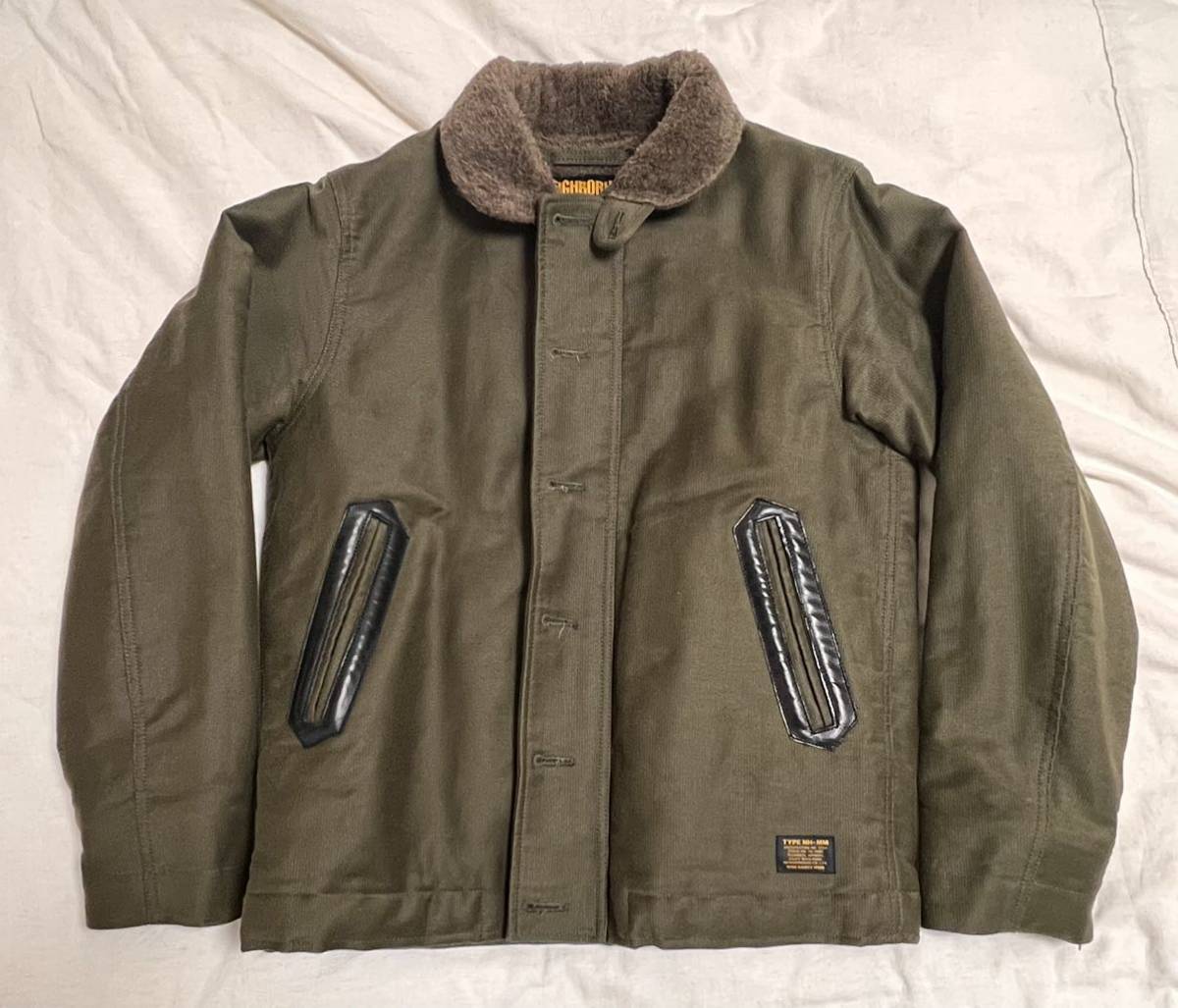 試着程度 極美品 18AW NEIGHBORHOOD N-1D/C-JKT ネイバーフッド N-1 デッキジャケット Mサイズ OD ミリタリージャケット_画像1