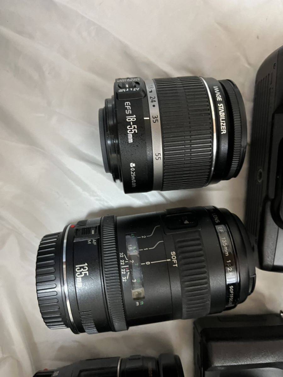 Canon EOS 7sカメラ 一眼レフ 18-55mm 135mm 単焦点レンズ OLYMPUS ミラーレスカメラ 28-300mm 望遠レンズ など セット まとめ 大量_画像2