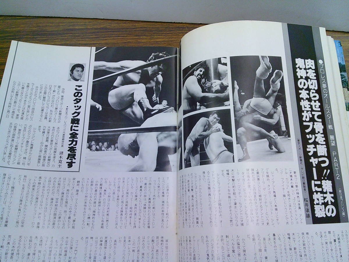 y23【プロレスパンフ】「プロレス夢のオールスター戦」馬場猪木vsブッチャーシン/マスカラス鶴田藤波R木村_画像3