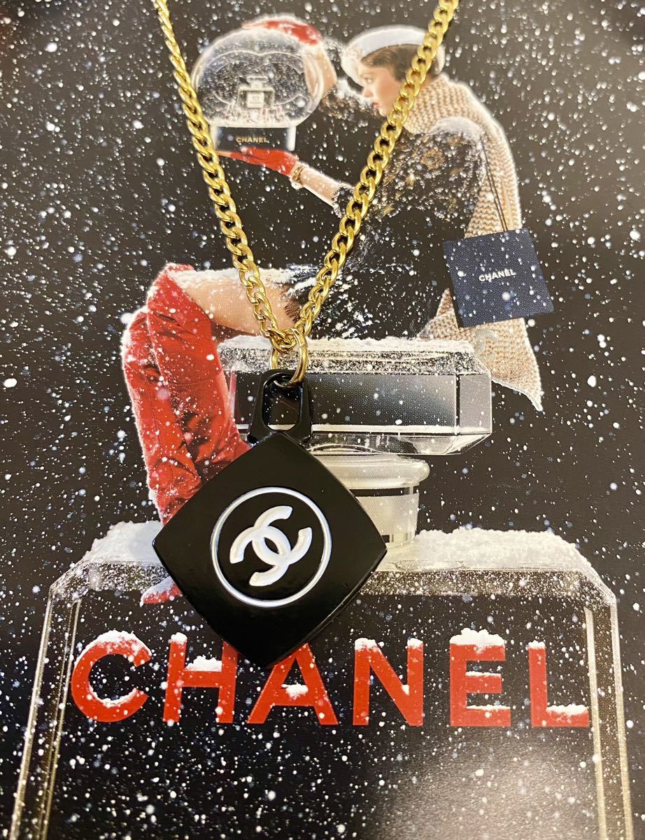 2点セット！　　正規未使用に近い♪ 一点のみ! シャネル　CHANEL トップ　ペンダント　ネックレス　チャーム　ブラック プレゼントにも♪_画像2