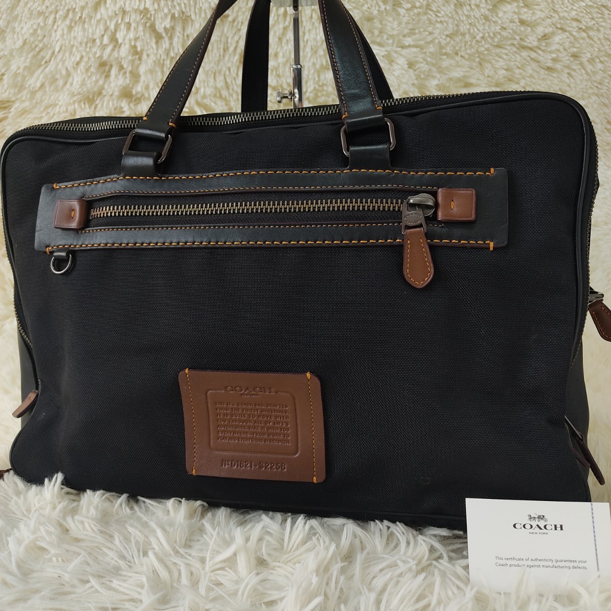 1円～【レア商品】 コーチ COACH トートバッグ ビジネスバッグ A4 メンズ トートバッグ　ボストンバッグ ブラック_画像1