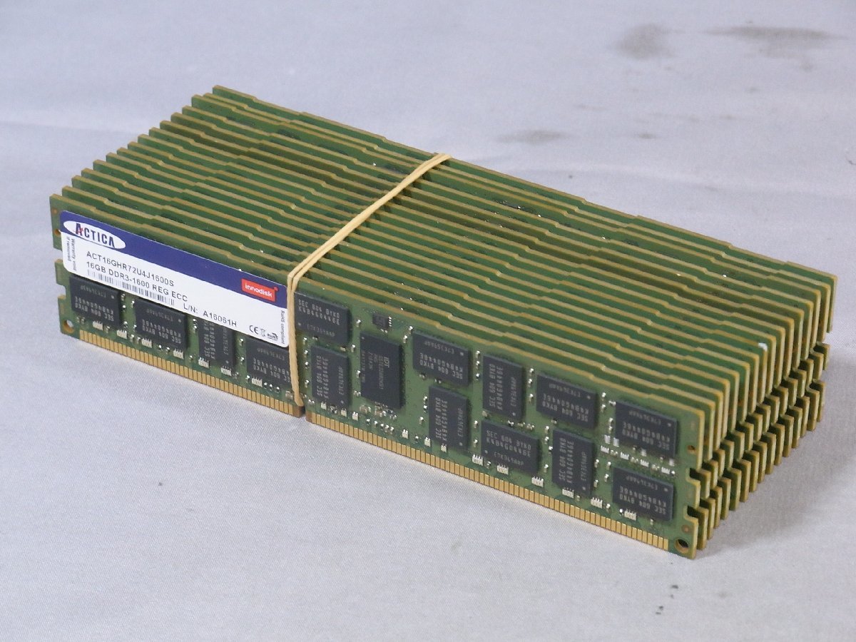 B37375 O-11240 PC3-1600 DDR3 ECC Registeredメモリー 16GB 16枚セット ジャンク_画像1