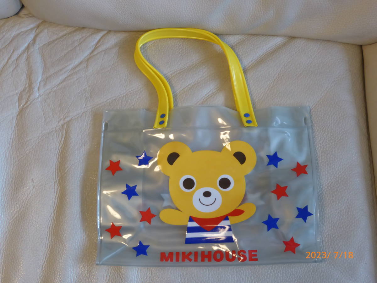 中古★MIKI HOUSE　ミキハウス　ぷっちー★プールバッグ　スイミングバッグ　クリアバッグ★男女OK　キャンプ　アウトドア　お砂場遊び_ぷっちーがかわいいよ♪