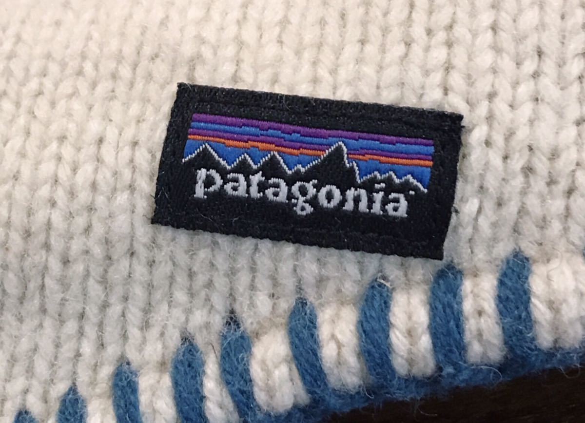 Patagonia／パタゴニア／ニット帽／アイボリー／KIDS'Lサイズ(約58㌢)_画像6