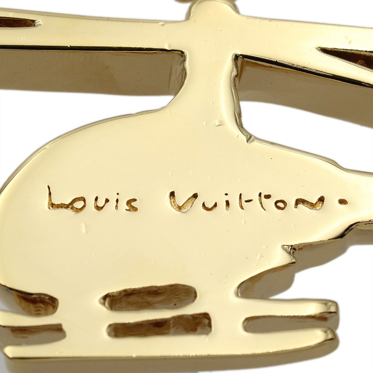 ★C2173 超美品!! ルイヴィトン ヘリコプター モチーフ ロング ネックレス MP0329 ゴールドカラー LOUIS VUITTON レディース★_画像6