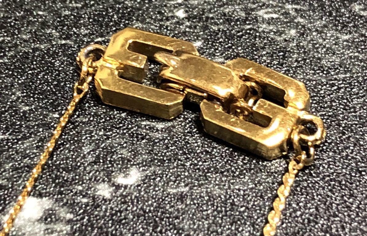  beautiful goods GIVENCHYji van si. necklace Cube G Logo 