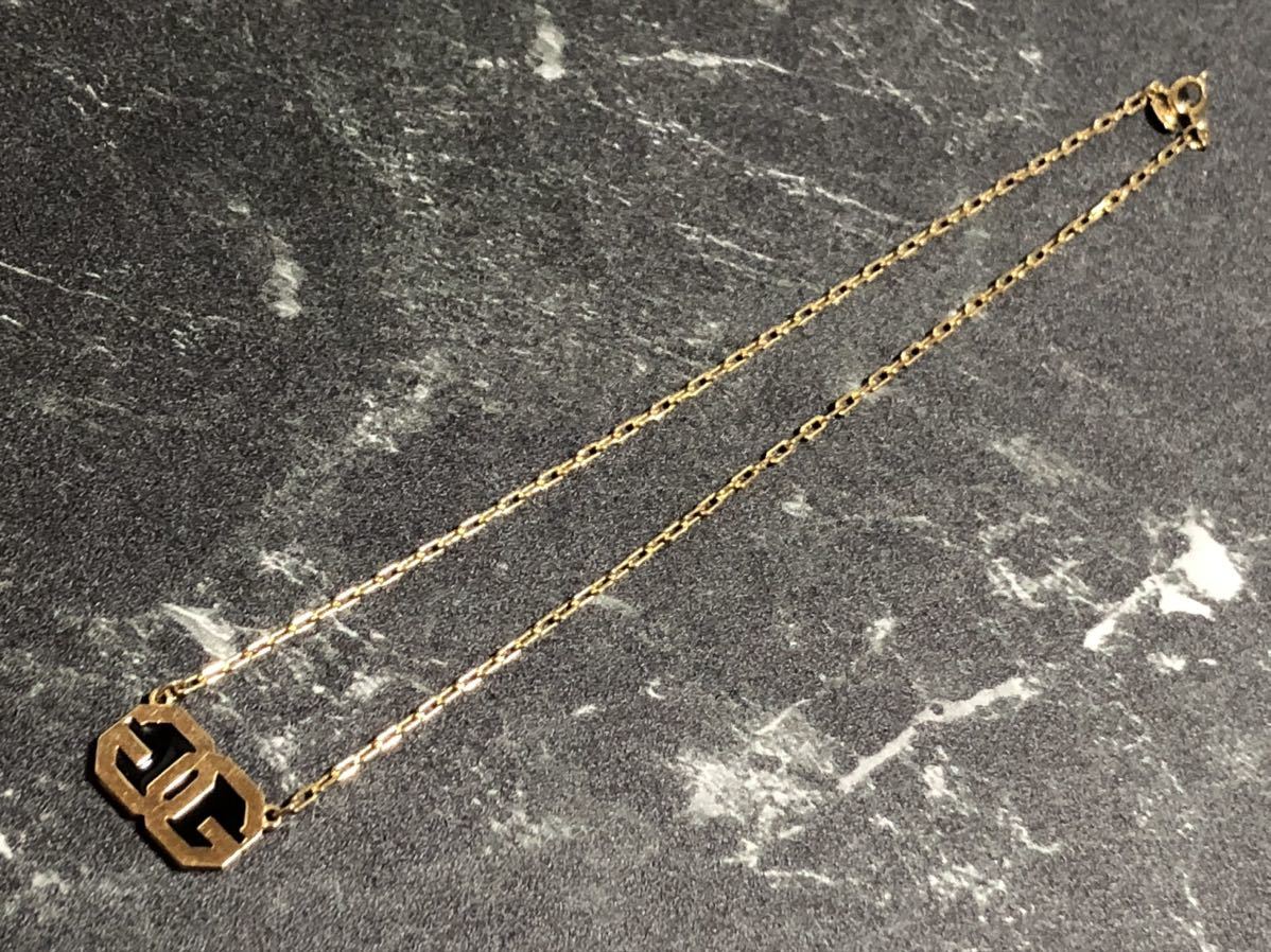GIVENCHY ジバンシィ GGロゴ ネックレス ゴールド×ブラック