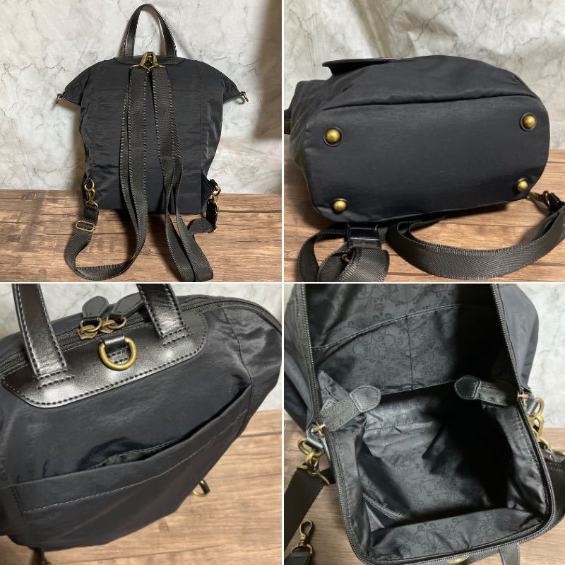 大人気新品 3way アナスイ SUI ANNA 美品 リュック 黒 ショルダーバッグ バッグ