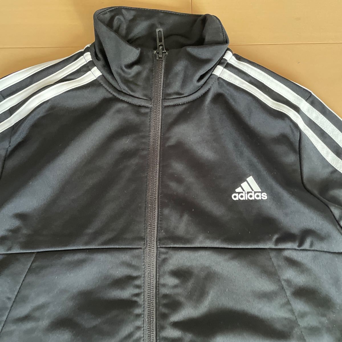  включая доставку Adidas adidas джерси tops чёрный Zip выше жакет размер 140cm бесплатная доставка 