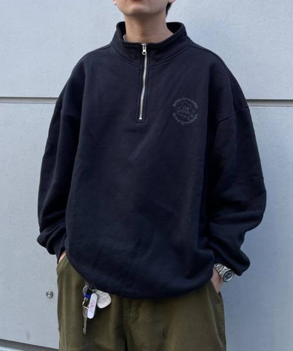 【WHO'S WHO gallery】 《WEB限定》【KOOKY'N/クーキー】BRONX裏起毛スウェットハーフジップ