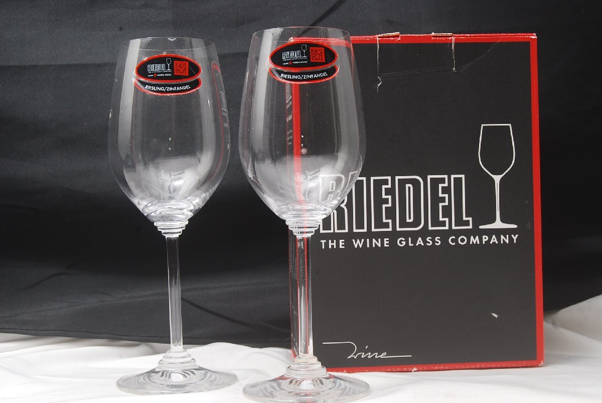 【未使用】RIEDEL リーデル ペア ワイングラス 全長約22ｃｍ_画像1