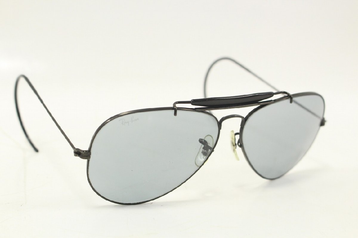 【1円～】 RayBan レイバン アビエーター サングラス B&L 「62 □14」 USA製 黒フレーム 度なし 真作保証 11-F058/1/60P_画像2