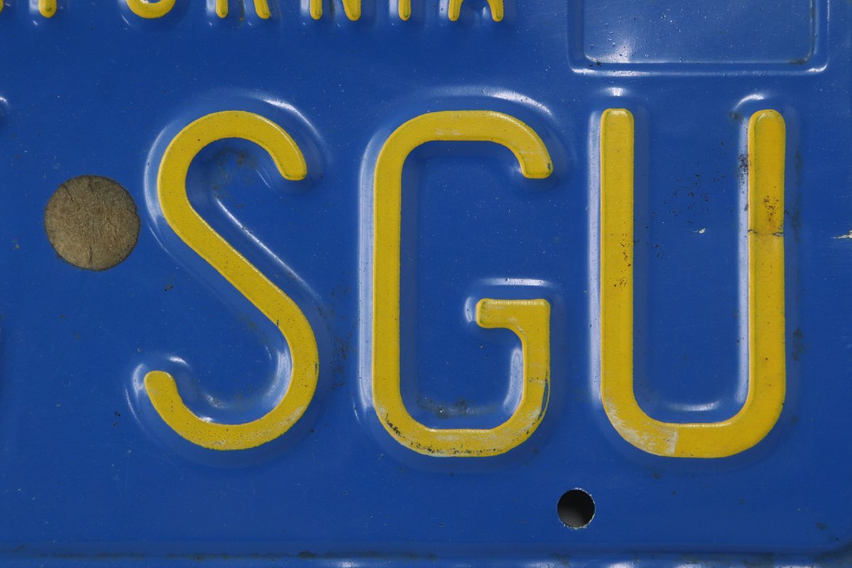 CALIFORNIA 556 SGU カリフォルニア ナンバープレート 12×6インチ ブルー キズ有り現状品 11-C136/1/60P_画像5