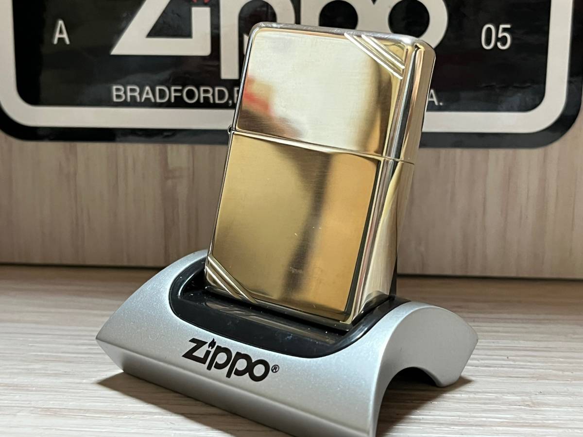 大量出品中!!【希少】レア 新品未使用 2019年製 Zippo 'STERLING SILVER' ダイアゴナルライン 純銀 銀製 スターリングシルバー ジッポー_画像2