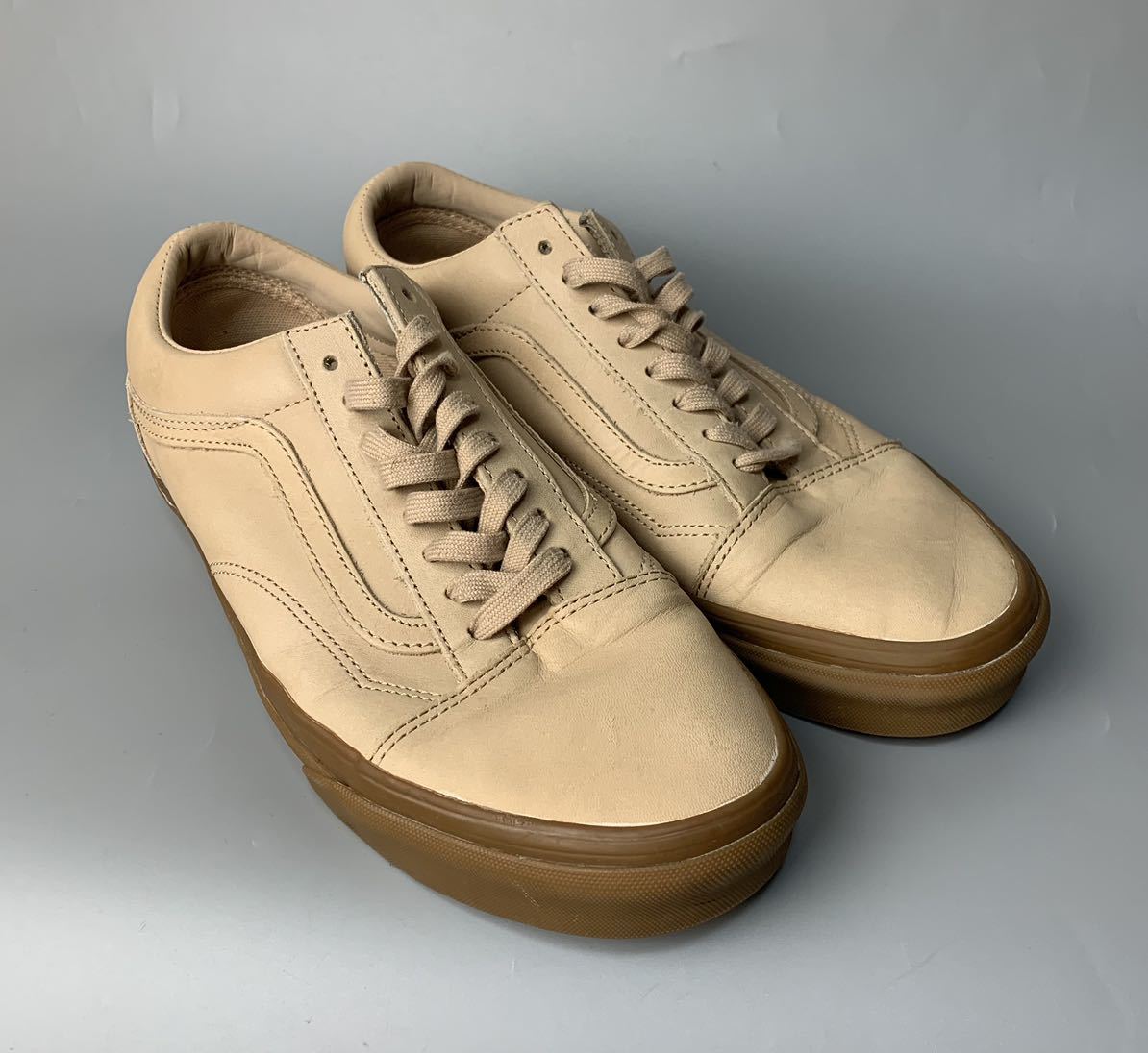 VANS OLD SKOOL Ultra Cush バンズ レザー オールドスクール ベージュ US9.5 27.5cm エンダースキーマ