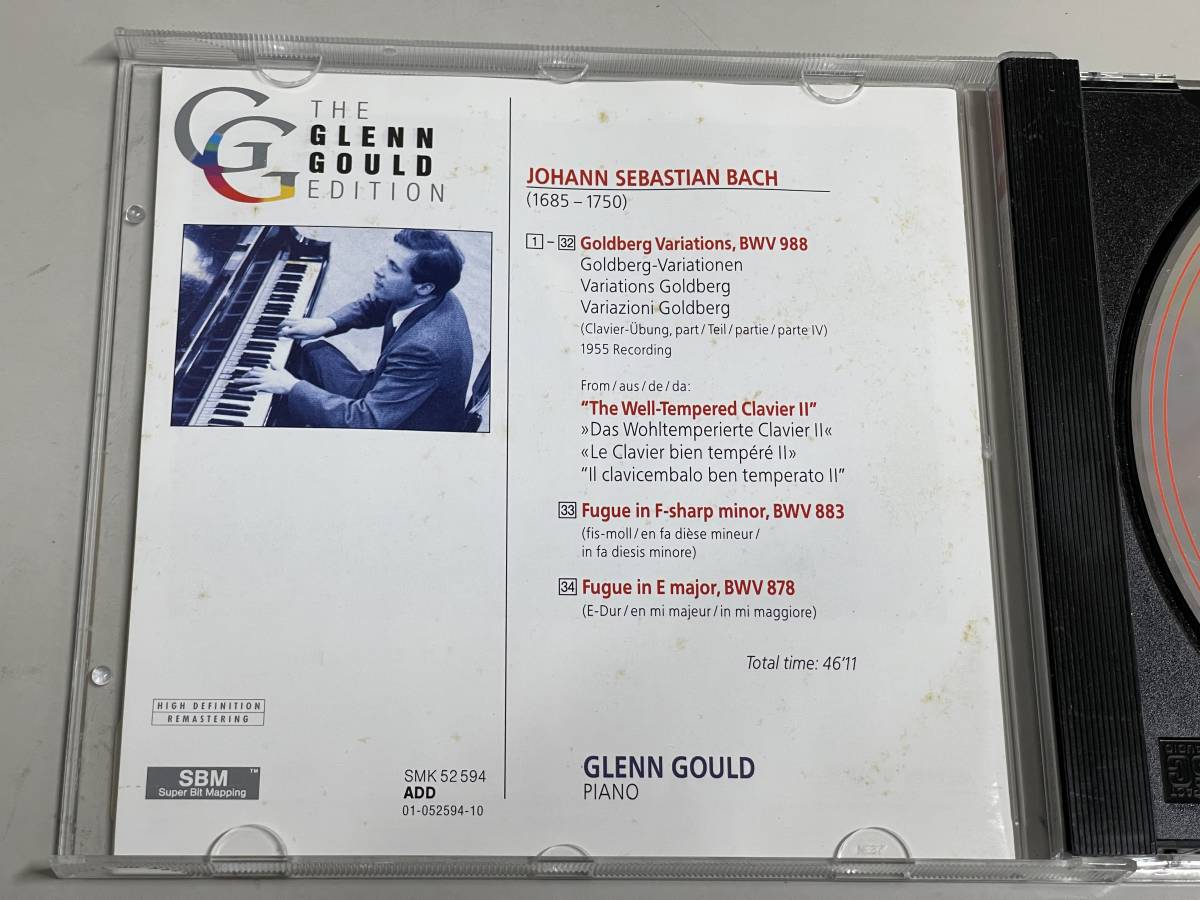 【CD美品】bach; goldberg variations(1955)/glenn gould/ゴールドベルグ変奏曲/平均律クラヴィーア他/グレン・グールド【日本盤】SBM_画像2