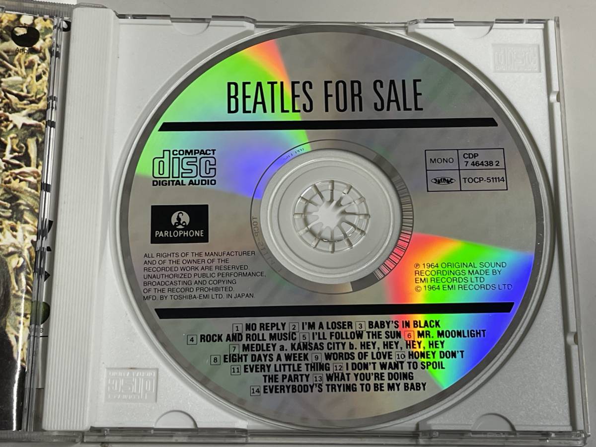 【CD美品】beatles for sale/ビートルズ・フォー・セール/the beatles/ザ・ビートルズ【日本盤】1987年マスターCD_画像4