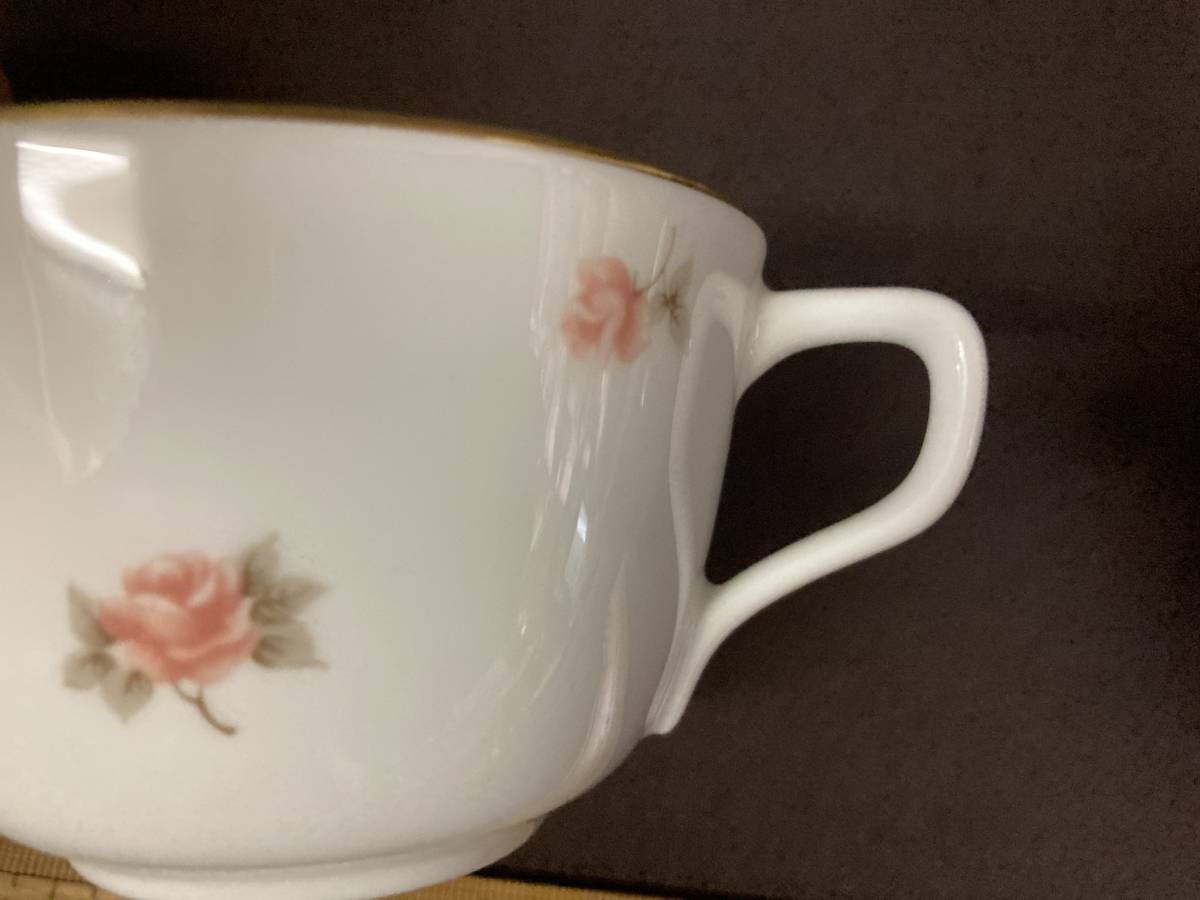 OKURA　大倉陶園◆コーヒカップのみ　2個セット◆バラ/薔薇/小花_画像4