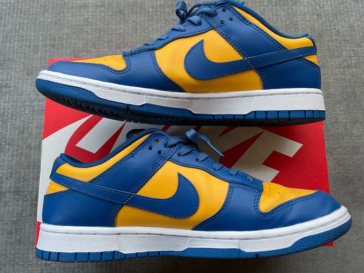 消費税無し Nike Dunk Low Blue Jay and University Gold/UCLA US9 5