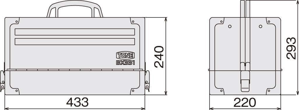  トネ(TONE) ツールケース BX331 レッド_画像2