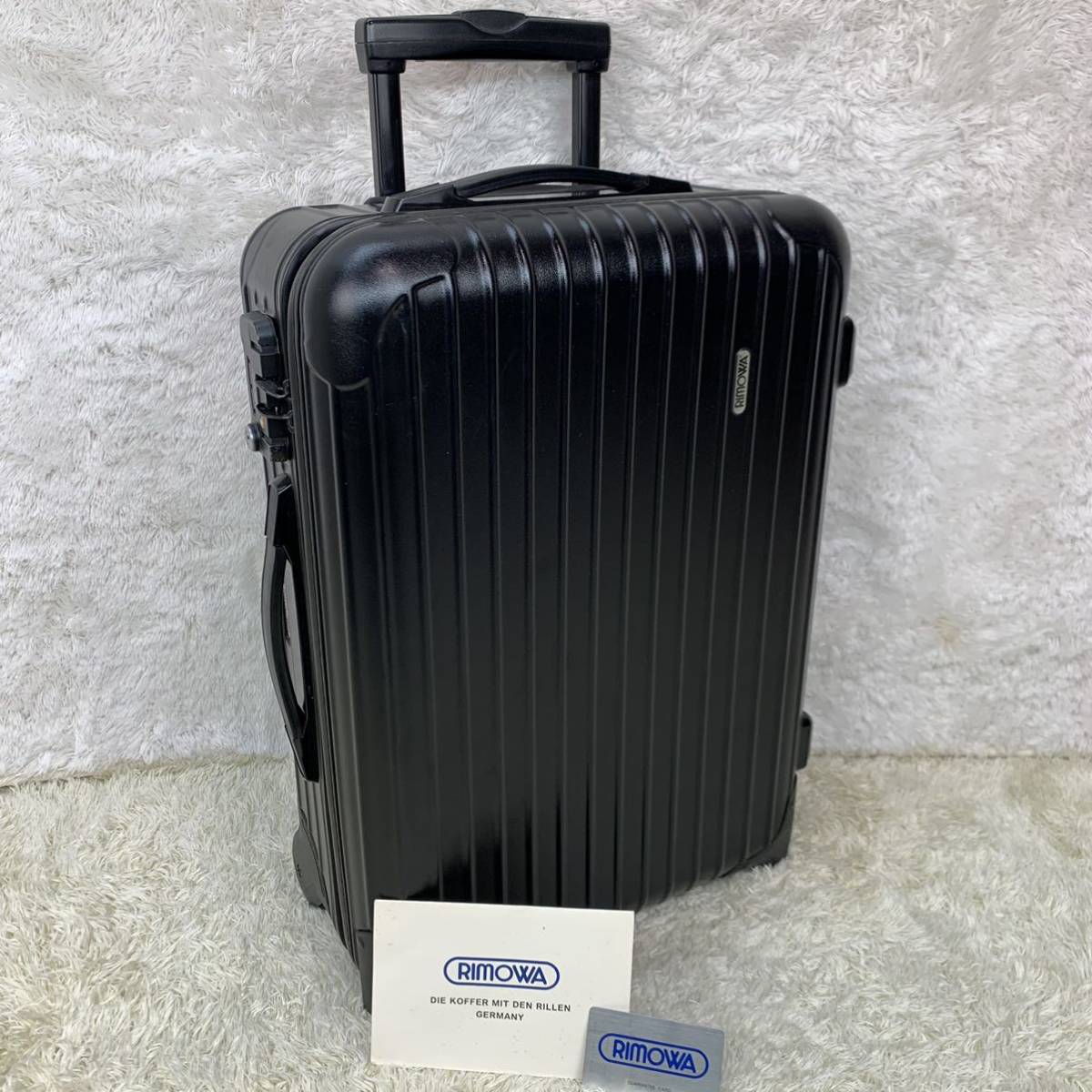 【極美品】RIMOWA リモワ SALSA サルサ 32L 機内持ち込み可能 TSAロック マットブラック 黒 2輪 超軽量 スーツ ケース キャリー バッグ_画像1