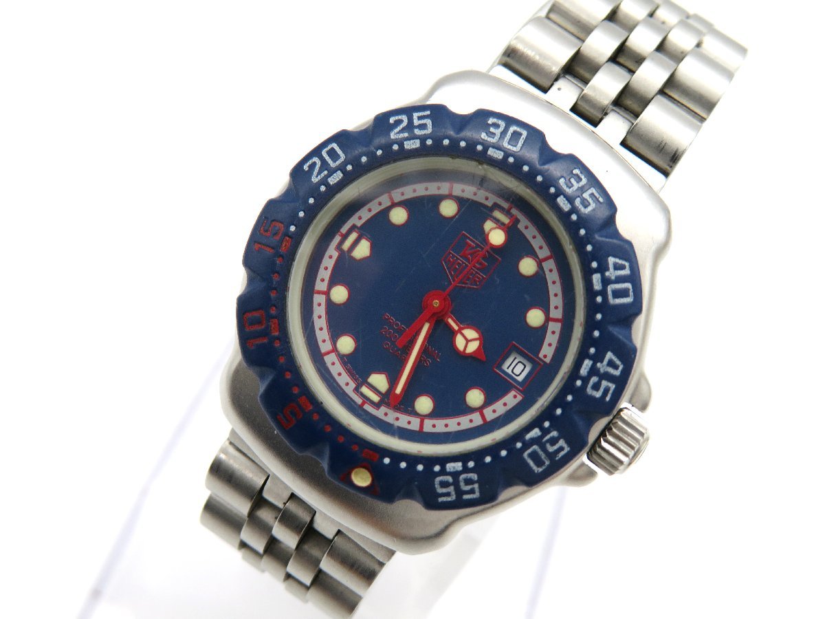 ◆1円◇稼働◇　タグホイヤー　370.508　プロフェッショナル　ブルー　クオーツ　　腕時計　　D49505_画像1