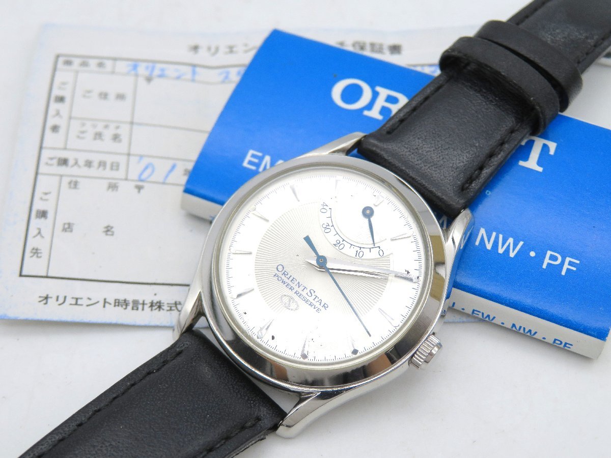 ◆1円◇稼働◇　オリエントスター　EW00‐C1　パワーリザーブ　白　自動巻き　ユニセックス　腕時計　保　E71812_画像1