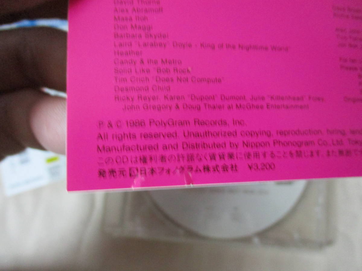 BON JOVI Slippery When Wet(ワイルド・イン・ザ・ストリーツ) ‘88(original ’86) 限定盤国内帯付初期盤 ピクチャーCD ピンナップ付_画像6