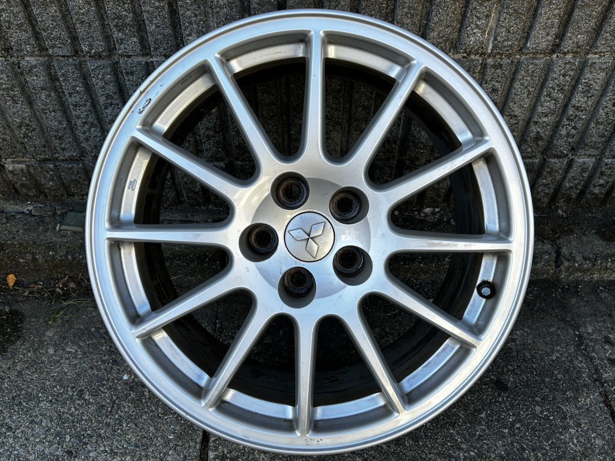 三菱ランサーエボリューションＸ純正18インチアルミホイール 18×8.5J +38 ４本セット 美品 平成26年製 _画像3